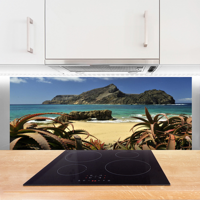 Szkło do Kuchni na Ścianę Skaliste Wybrzeże Oceanu