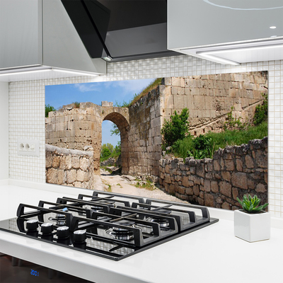 Szkło do Kuchni na Ścianę Tajemnicze Ruiny Zamku