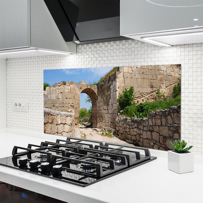 Szkło do Kuchni na Ścianę Tajemnicze Ruiny Zamku