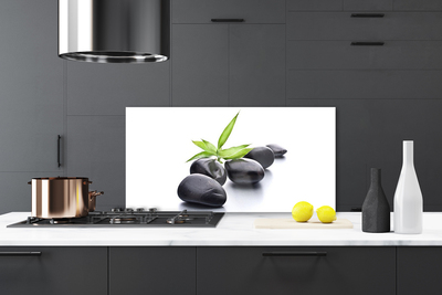 Szkło do Kuchni na Ścianę Artystyczny Układ Kamieni