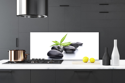Szkło do Kuchni na Ścianę Artystyczny Układ Kamieni