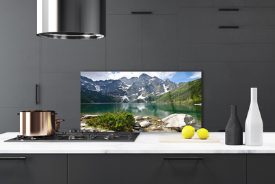 Panel Szklany Szczyty Gór nad Lustrem Wody