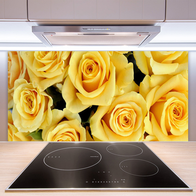 Panel Szklany do Kuchni Królewskie Róże w Ogrodzie