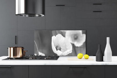 Panel Szklany do Kuchni Klasyczny Motyw Maków