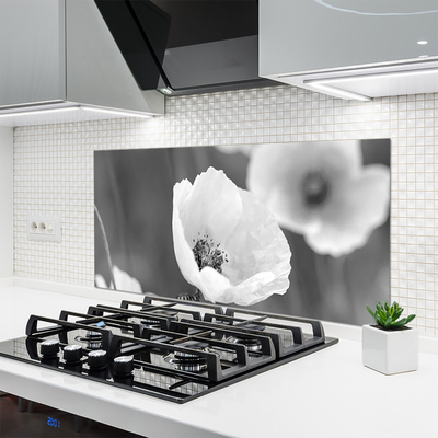 Panel Szklany do Kuchni Klasyczny Motyw Maków