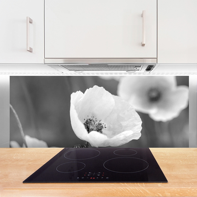 Panel Szklany do Kuchni Klasyczny Motyw Maków