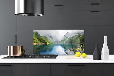 Panel Szklany Odbicie Gór w Jeziorze