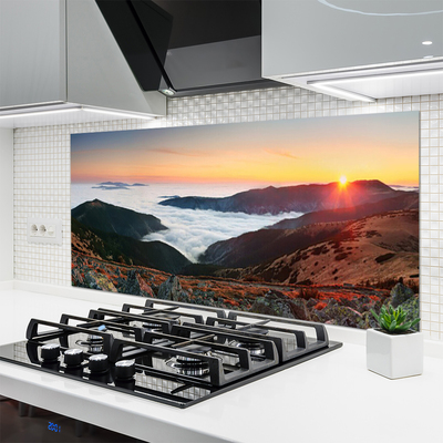 Dekor Szklany do Kuchni Majestat Gór nad Chmurami