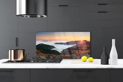 Dekor Szklany do Kuchni Majestat Gór nad Chmurami