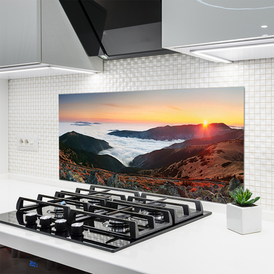 Dekor Szklany do Kuchni Majestat Gór nad Chmurami