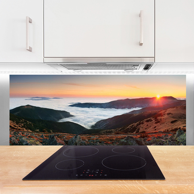 Dekor Szklany do Kuchni Majestat Gór nad Chmurami