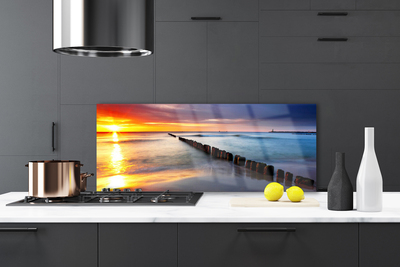 Panel Szklany Blask Słońca na Morskiej Tafli