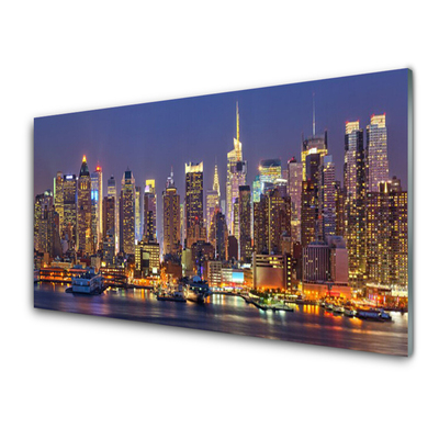 Panel Szklany Panorama Nowoczesnej Metropolii