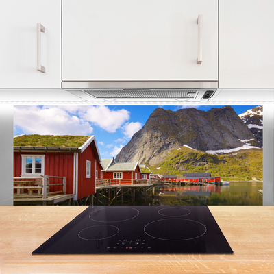 Panel Szklany Osada nad Górskim Jeziorem