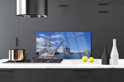 Panel nad blat kuchenny Portowa Panorama z Łodzią