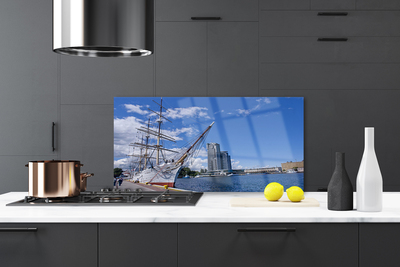 Panel nad blat kuchenny Portowa Panorama z Łodzią