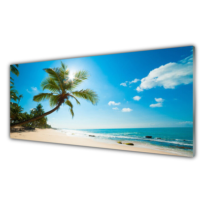 Panel Szklany Tropikalny Raj pod Palmą