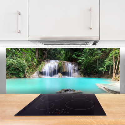 Szkło Ozdobne do Kuchni Kaskada nad Cichym Jeziorem