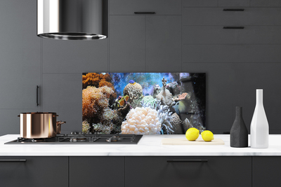 Szkło Ozdobne do Kuchni Bogactwo Oceanicznej Rafy