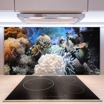 Szkło Ozdobne do Kuchni Bogactwo Oceanicznej Rafy