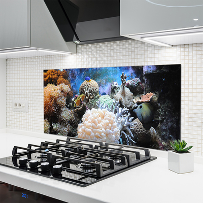 Szkło Ozdobne do Kuchni Bogactwo Oceanicznej Rafy