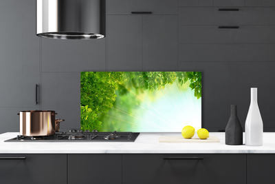 Panel Szklany Botaniczny Detal Liści