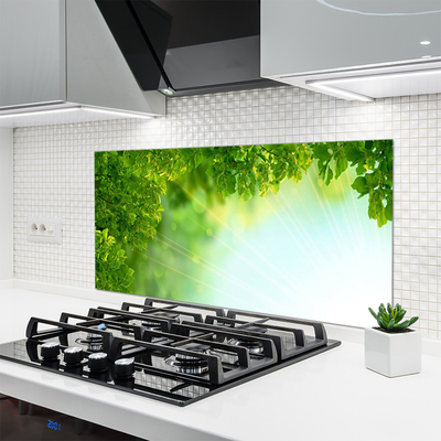 Panel Szklany Botaniczny Detal Liści