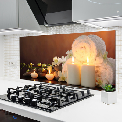 Panel Szklany Wieczór Relaksu: Świece i Spa