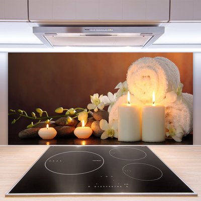 Panel Szklany Wieczór Relaksu: Świece i Spa