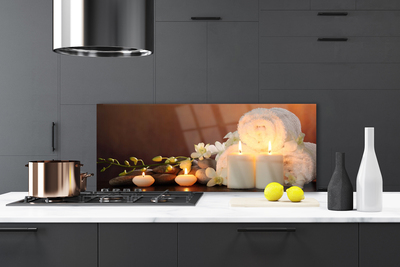 Panel Szklany Wieczór Relaksu: Świece i Spa