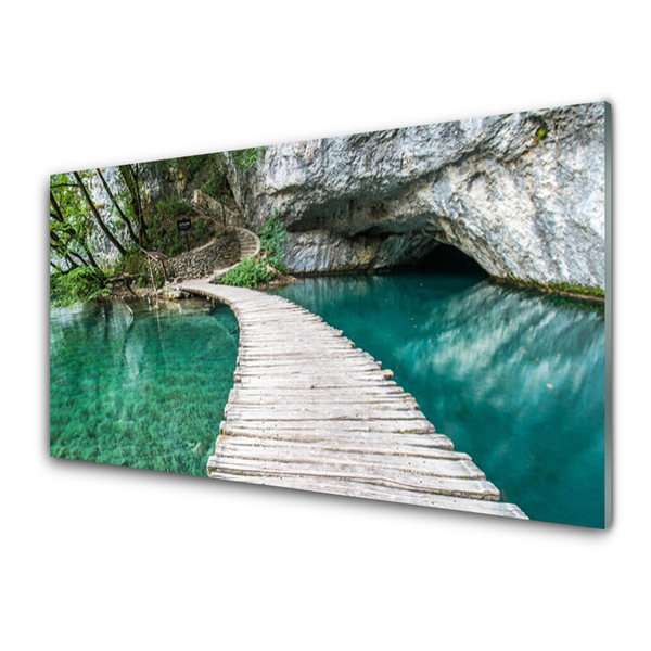 Panel Szklany Most nad Cichym Jeziorem