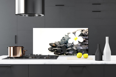 Panel nad blat kuchenny Harmonia Zen: Kwiaty i Skała
