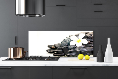 Panel nad blat kuchenny Harmonia Zen: Kwiaty i Skała
