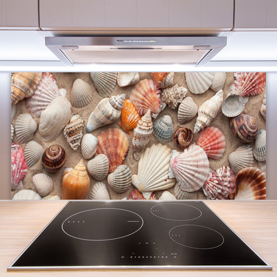 Szkło do Kuchni na Ścianę Skarby Morza na Piasku