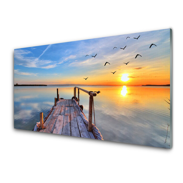 Szkło do Kuchni na Ścianę Most Wiszący nad Cieśniną