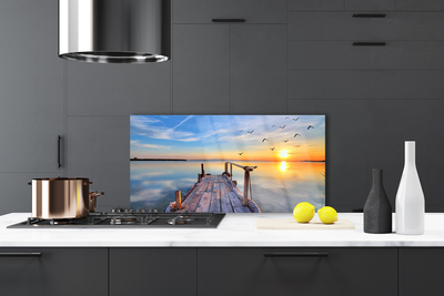 Szkło do Kuchni na Ścianę Most Wiszący nad Cieśniną