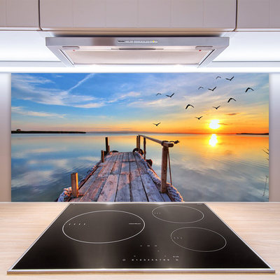 Szkło do Kuchni na Ścianę Most Wiszący nad Cieśniną