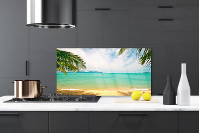 Szkło Dekoracyjne do Kuchni Złoty Brzeg Morza