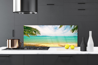 Szkło Dekoracyjne do Kuchni Złoty Brzeg Morza