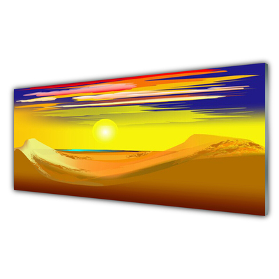 Panel Szklany Pustynia Słońce Sztuka