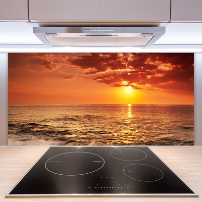 Panel Szklany Morze Słońce Krajobraz