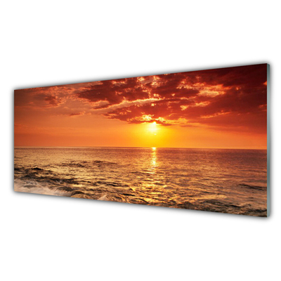 Panel Szklany Morze Słońce Krajobraz