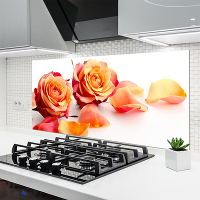 Panel Szklany Aksamitne Róże w Ogrodzie