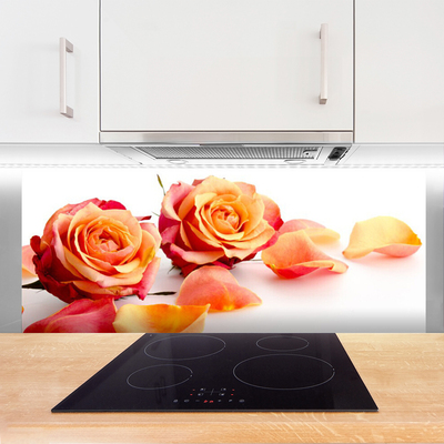 Panel Szklany Aksamitne Róże w Ogrodzie