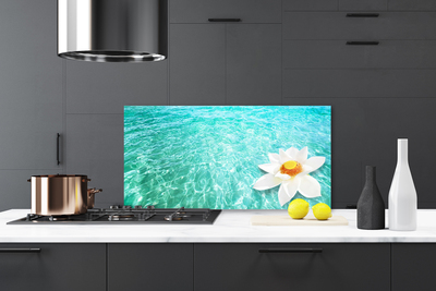 Panel Szklany Kwiat Lotosu na Wodzie