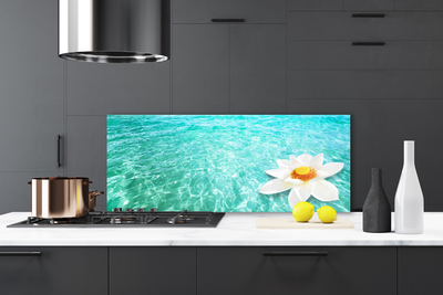 Panel Szklany Kwiat Lotosu na Wodzie