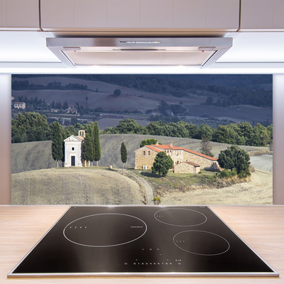 Panel nad blat kuchenny Pejzaż z Drzewami na Łące