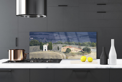 Panel nad blat kuchenny Pejzaż z Drzewami na Łące