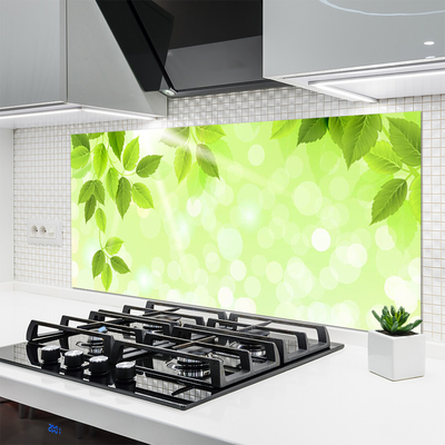 Panel Szklany Organiczny Motyw Liści