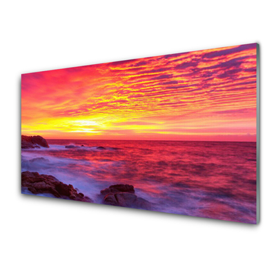 Panel Szklany Abstrakcyjny Zachód Słońca